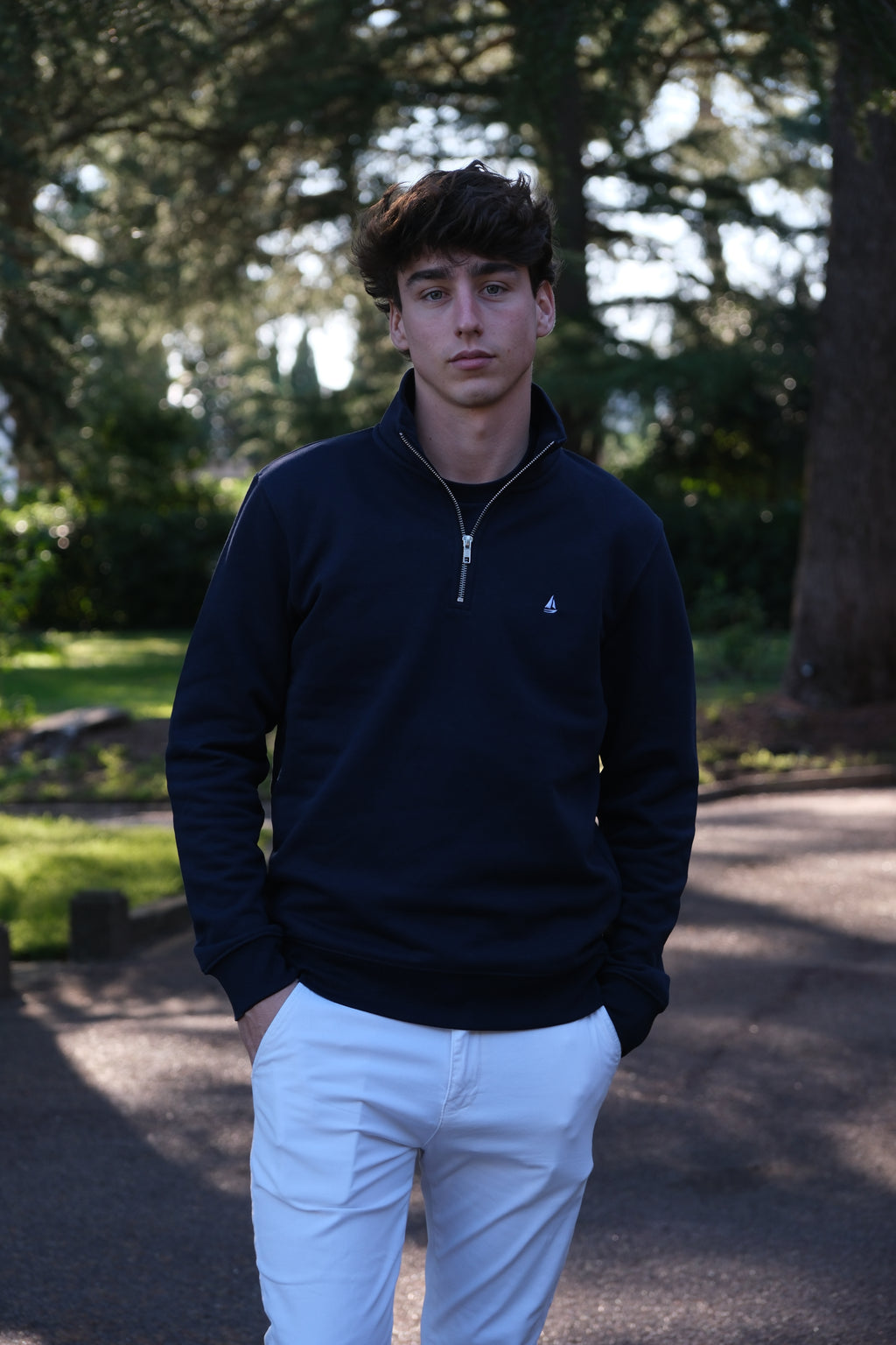 Essenziale Half-Zip Navy